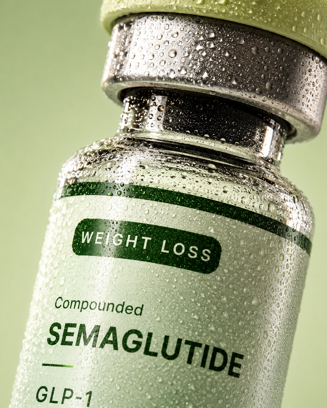 Compounded semaglutide vial macro detail